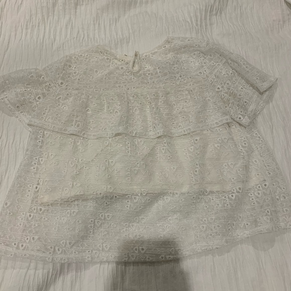 White ruffled top - Picture 3 of 5